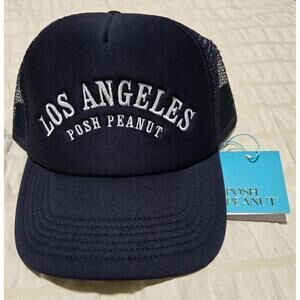 Posh Peanut Adult Varsity Cap Navy Brand New With Tags